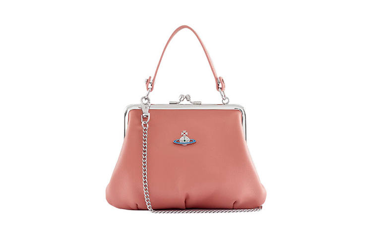 Vivienne Westwood Granny Frame Lambskin One Shoulder Handbag Wallet Women's Pink