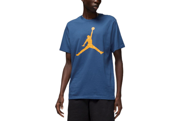 Jordan Jordan Jumpman T Shirts Men's Blue Crew Neck Moderate Straight Fit