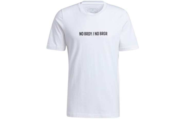 Adidas Adidas T Shirts Men's White Crew Neck Moderate Straight Fit
