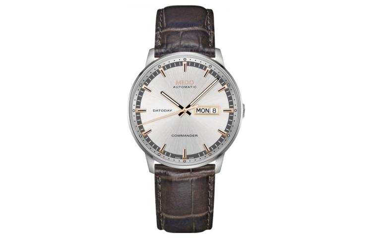 MIDO Commander Automatic Mechanical Movement 50m Waterproof Unisex Watch 40mm Silver Dial Stainless Steel Case