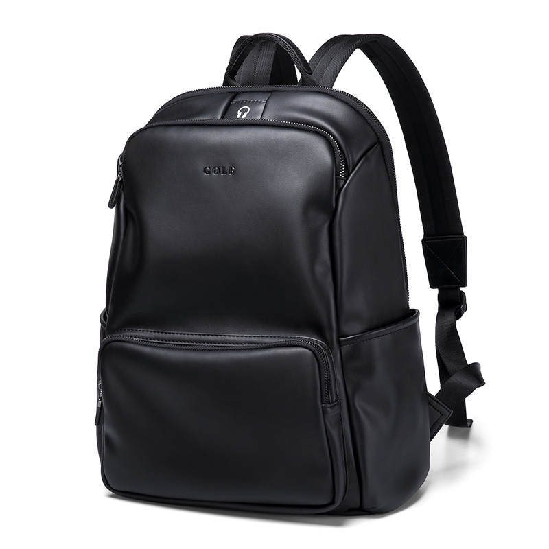 GOLF GOLF PU With Synthetic Leather Backpack Men's Black