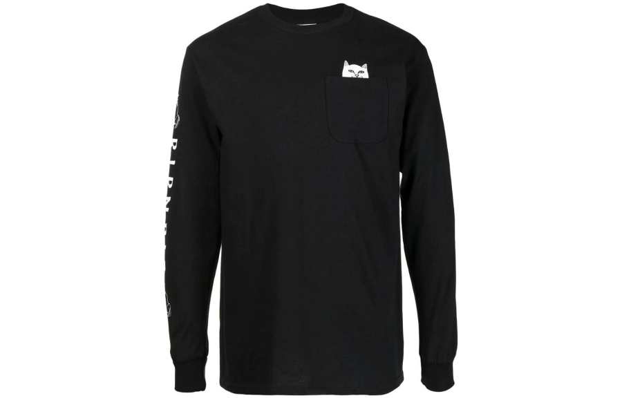 RIPNDIP RIPNDIP T Shirts Men's Black Crew Neck Moderate