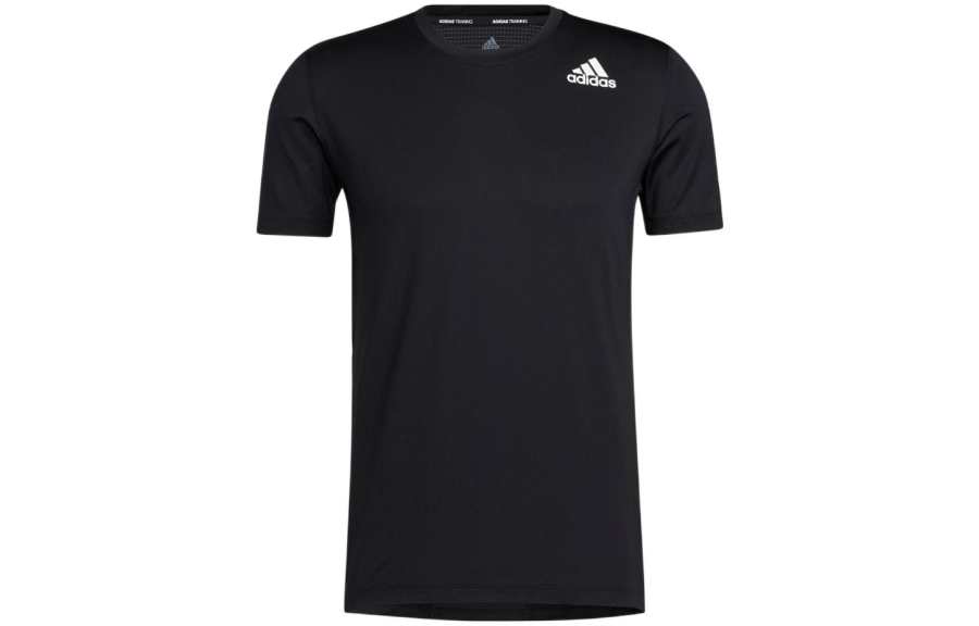 Adidas Adidas T Shirts Men's Black Crew Neck Moderate Straight Fit