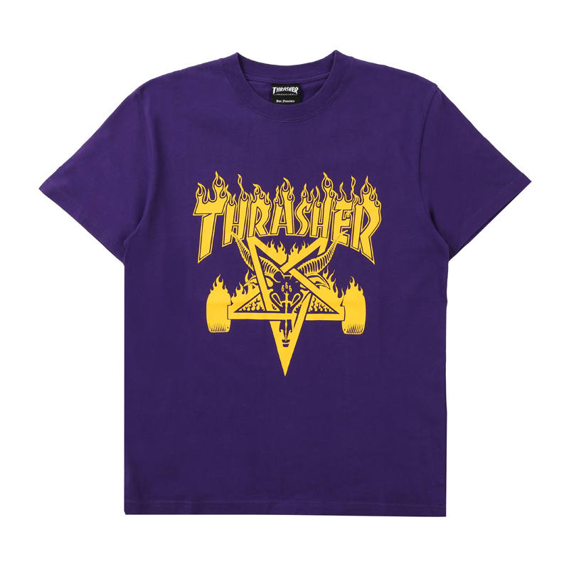 Thrasher FW22 T Shirt Japan Version Unisex Purple