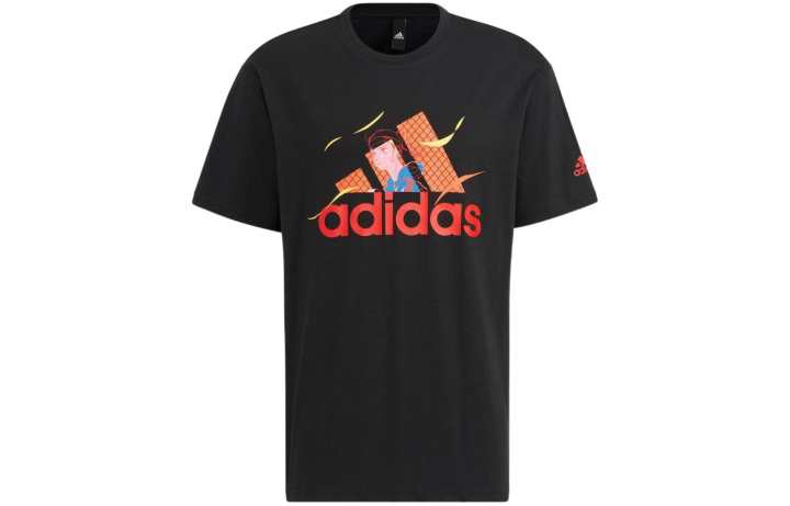 Adidas Adidas T Shirts Unisex Black Crew Neck Moderate Straight Fit
