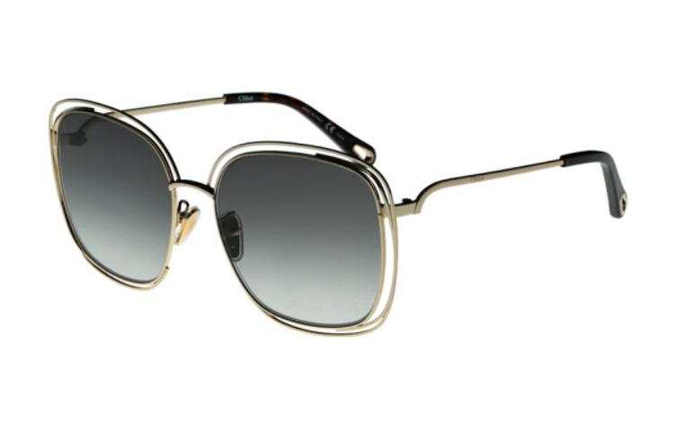 Chloé Chloe Alloy Irregular Shape Sunglasses Women's