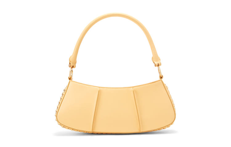 CHARLES&KEITH French Vintage Pu Shoulder Bag Women's Yellow/Chocolate/Black