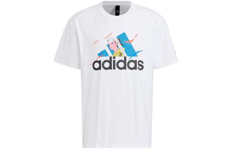 Adidas Adidas T Shirts Unisex White Crew Neck Moderate Straight Fit