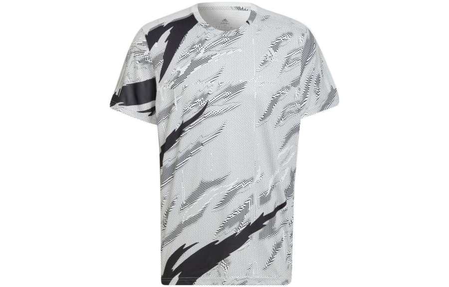 Adidas Adidas T Shirts Men's White Crew Neck Moderate Straight Fit