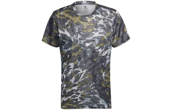 Adidas Adidas T Shirts Men's Gray Crew Neck Moderate Straight Fit
