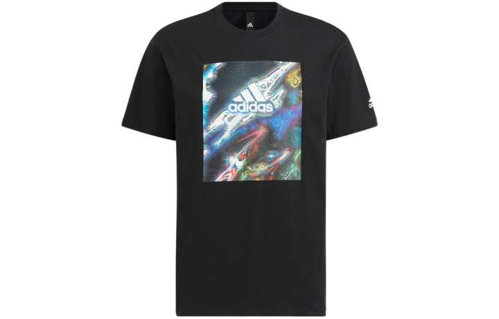 Adidas Adidas T Shirts Unisex Black Crew Neck Moderate Straight Fit