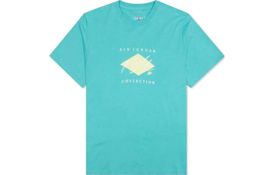 Jordan Jordan Flight Essentials T Shirts Men's Green Crew Neck Moderate Straight Fit
