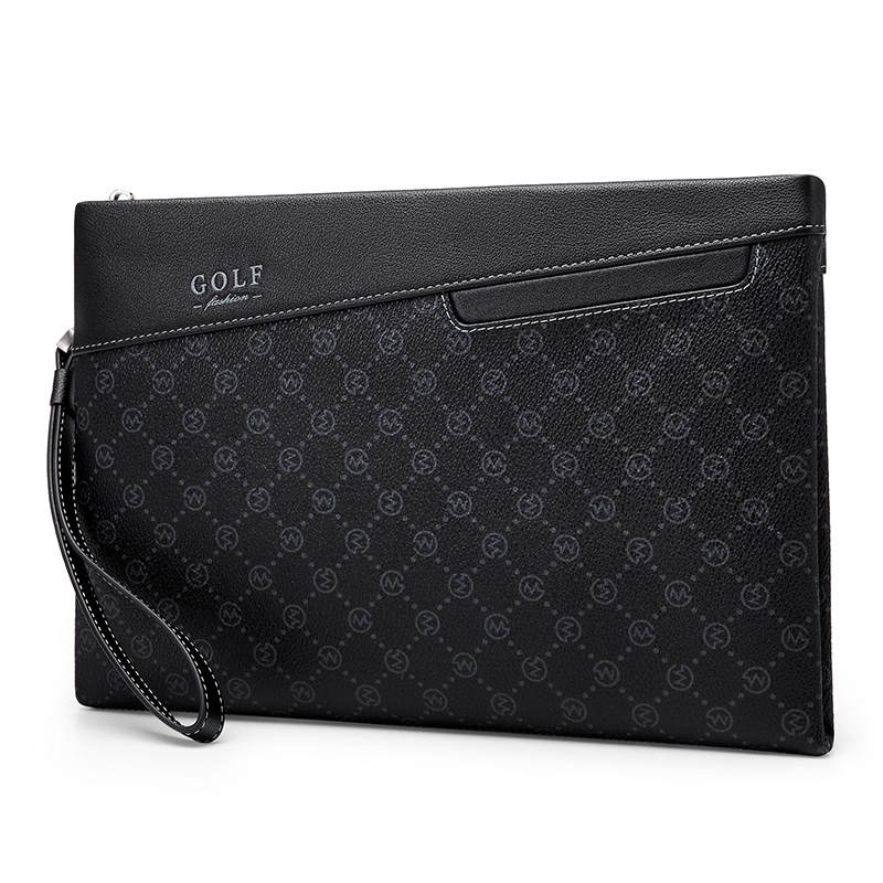 GOLF PVC Card Holder, Wallet, Cell Phone Pouch, Shoulder Bag, Clutch Medium Men's Black