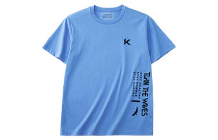 ANTA T Shirts Men's Blue Crew Neck Straight Fit