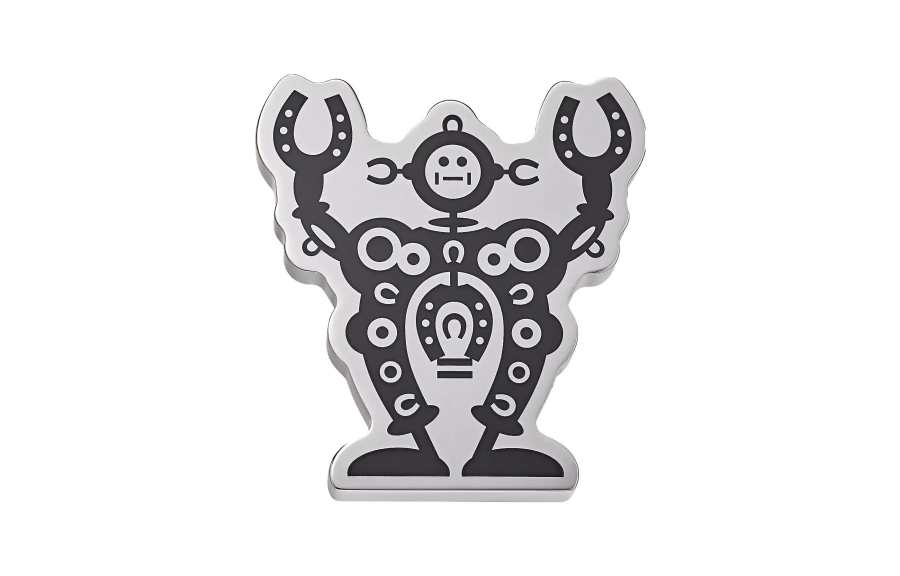 HERMES HERMES Metal Brooches Unisex Silver