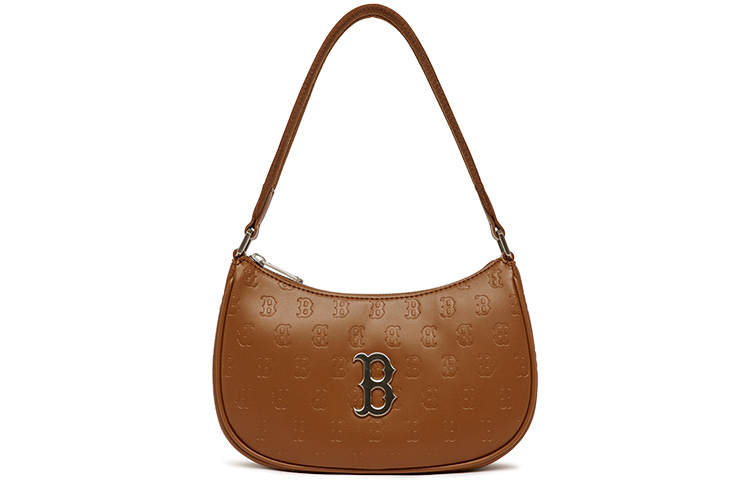 MLB MLB Monogram Collection Polyester Shoulder Bag, Hobo Bag, Handbag, Shoulder Bag Regular Unisex Coffee Brown