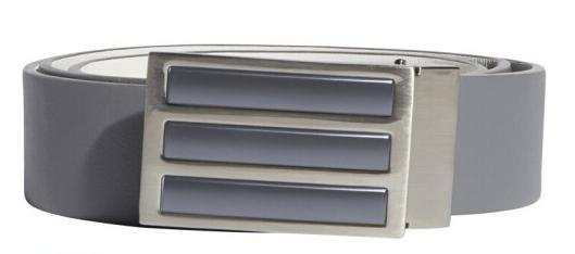 Adidas Adidas Leather Belts Men's Gray Width 3.8cm
