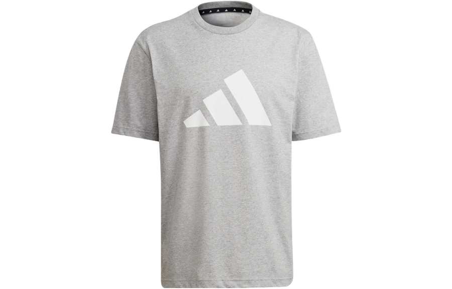 Adidas Adidas T Shirts Men's Gray Crew Neck Moderate Straight Fit