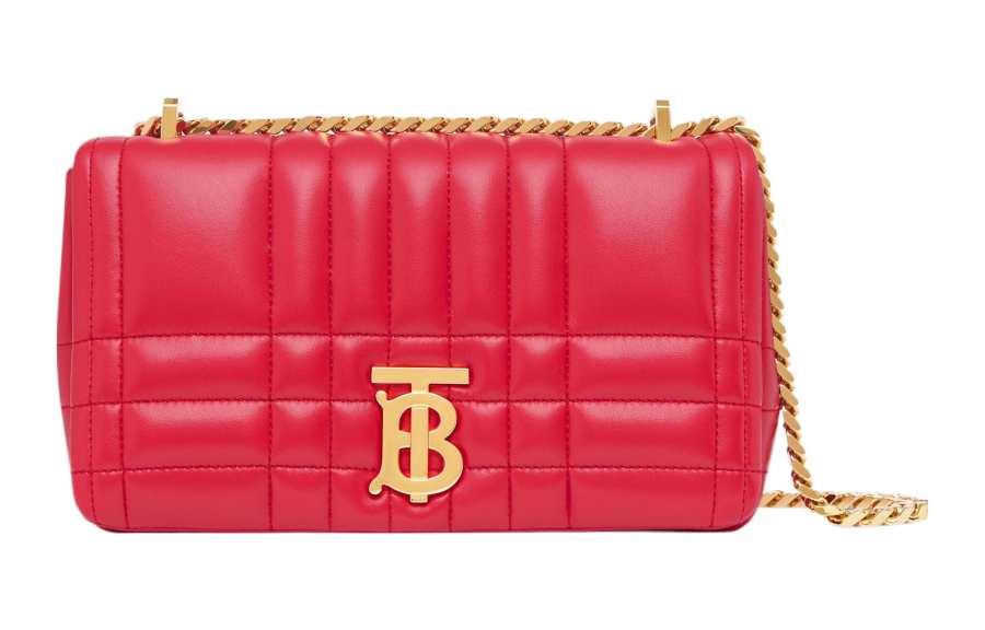 Burberry Lola Lambskin Shoulder Bag, Crossbody Bag Small Women's Red