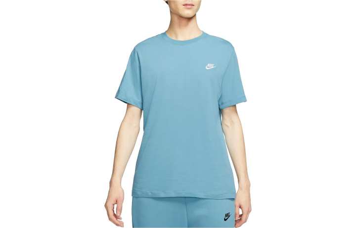 Nike Nike T Shirts Men's Light Blue Crew Neck Moderate Straight Fit