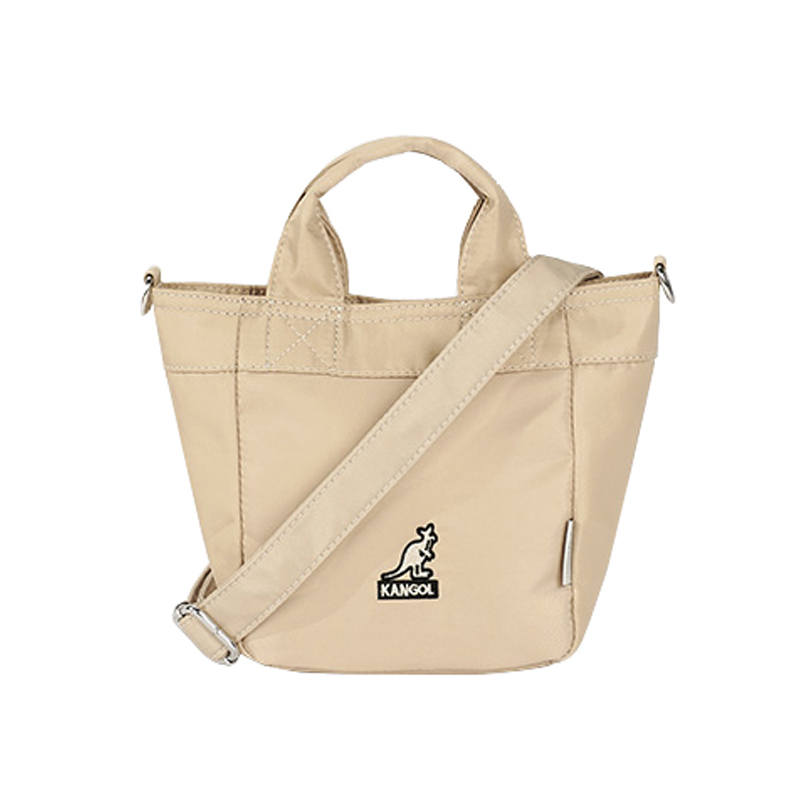 KANGOL Fabric Bucket Bag, Shoulder Bag, Crossbody Bag, Handbag Mini Unisex White