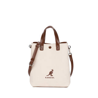KANGOL Canvas Milky Fragrance Bag, Crossbody Bag, Handbag, Shoulder Bag Regular Women's White