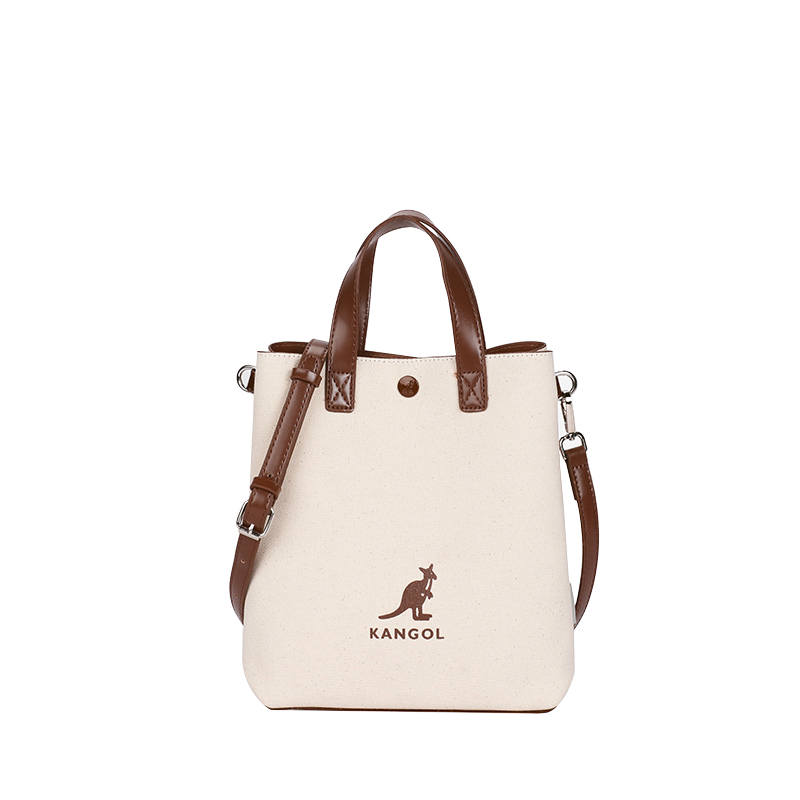 KANGOL Canvas Milky Fragrance Bag, Crossbody Bag, Handbag, Shoulder Bag Regular Women's White