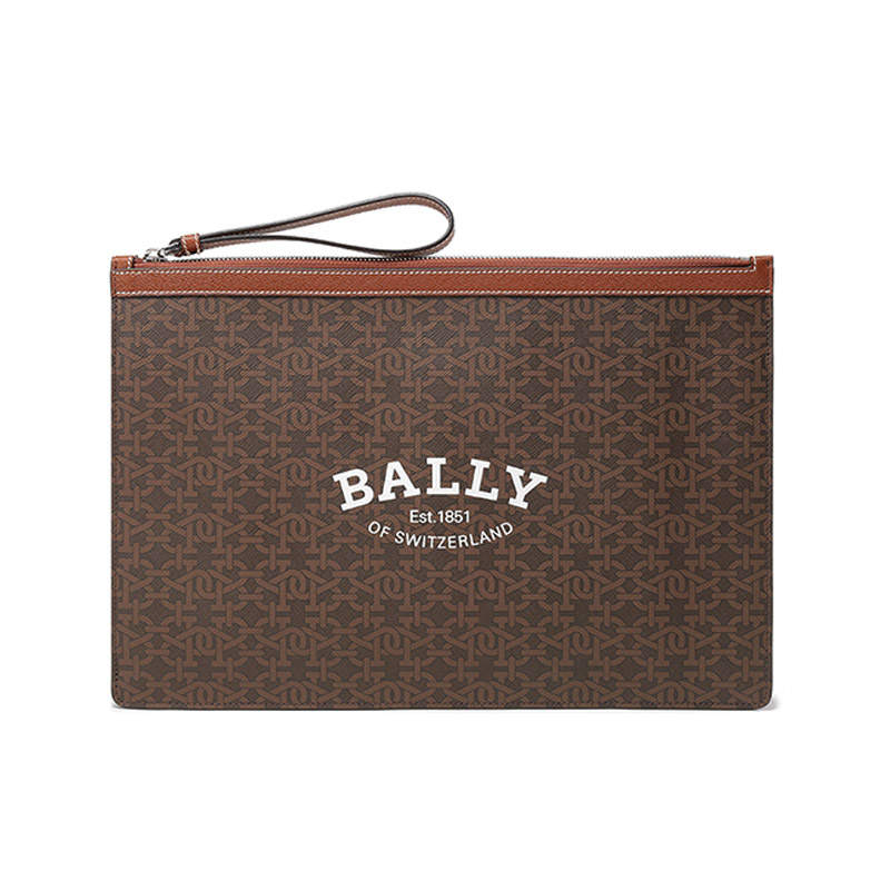 BALLY BALLY Leather Coin Purse, Clutch Regular Men's Brown