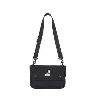 KANGOL Fabric Canvas Bag, Crossbody Bag, Envelope Bag, Shoulder Bag Unisex Black/Ecru