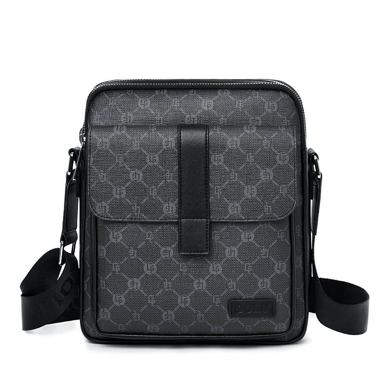 GOLF PVC Crossbody Bag Large Men's Gray & Black