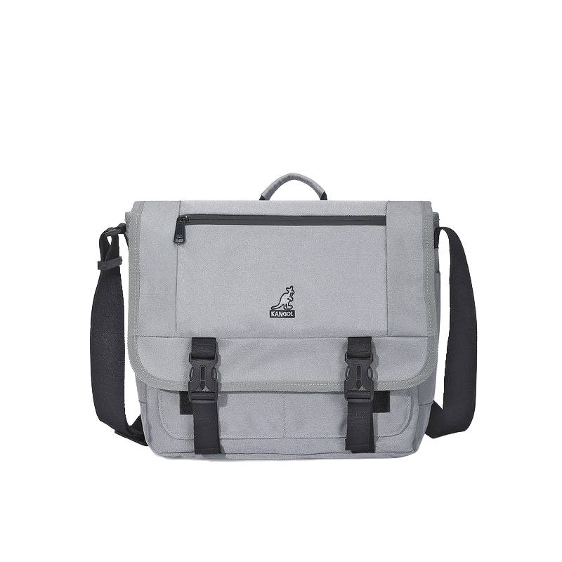 KANGOL Fabric Messenger Bag, Crossbody Bag Regular Unisex Black