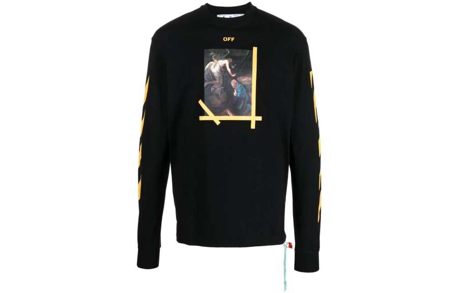 OFF-WHITE Caravaggio painting cotton T-shirt