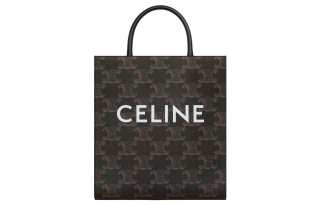CELINE Canvas paneled Calfskin Trim Tote Bag, Shopping Bag, Shoulder Bag, Crossbody Bag, Handbag Medium Men's Black