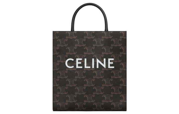 CELINE CELINE Canvas paneled Calfskin Trim Tote Bag, Shopping Bag, Shoulder Bag, Crossbody Bag, Handbag Medium Men's Black