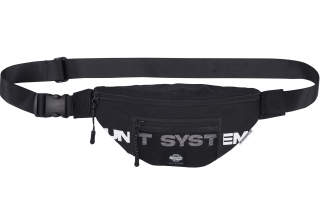 MostwantedLab PVC Fanny Pack Small Unisex Black/Ecru