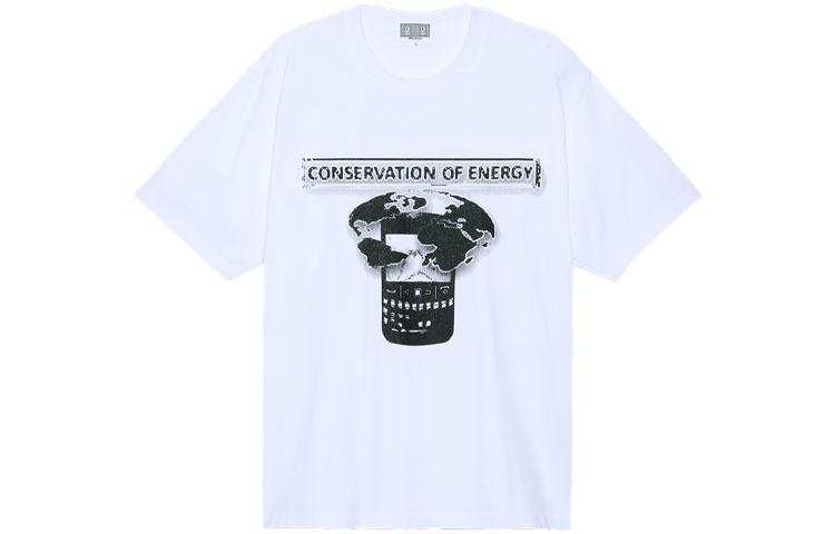 Cav Empt T Shirts Men's White Crew Neck Moderate Straight Fit