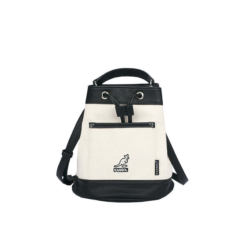 KANGOL Leather Bucket Bag, Handbag, Crossbody Bag Small Women's Multicolor