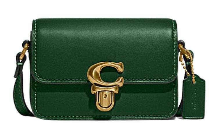 COACH Studio Cow Leather Crossbody Bags Small Women's Vintage Green