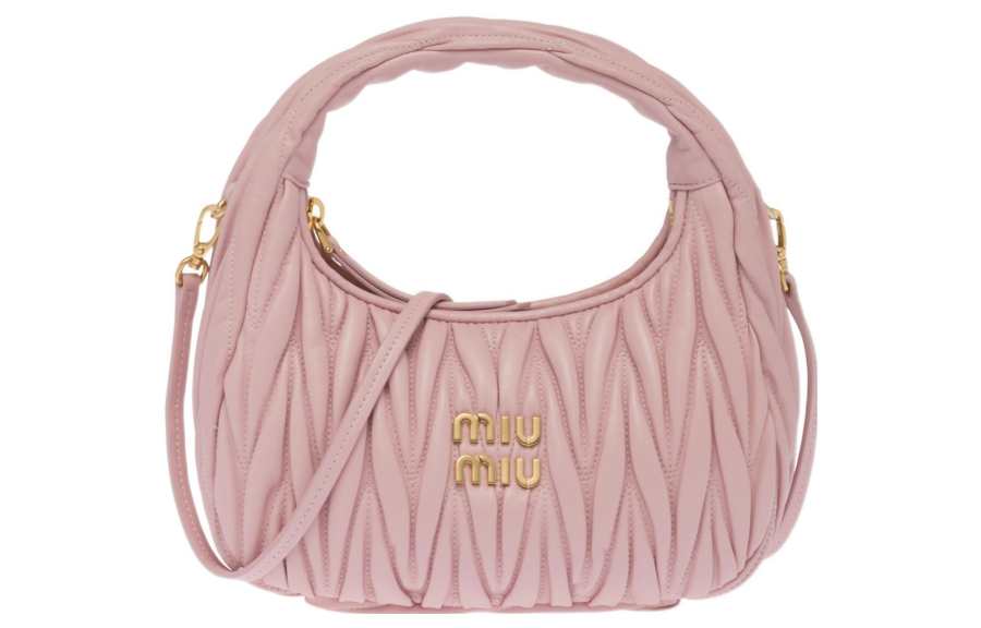 MIU MIU Wander Soft Sheepskin Handbag Women's Pink