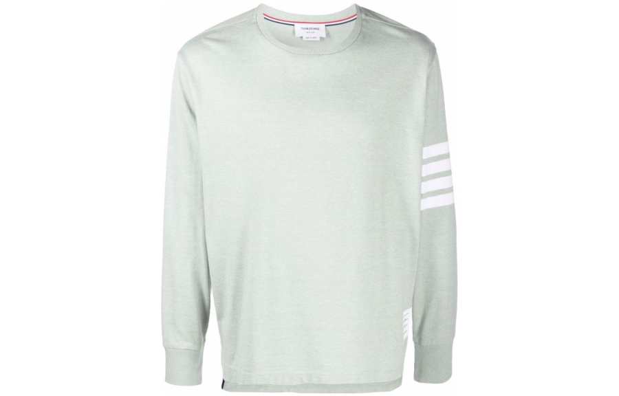 THOM BROWNE T Shirts Men's Pink Wax Green Crew Neck Moderate