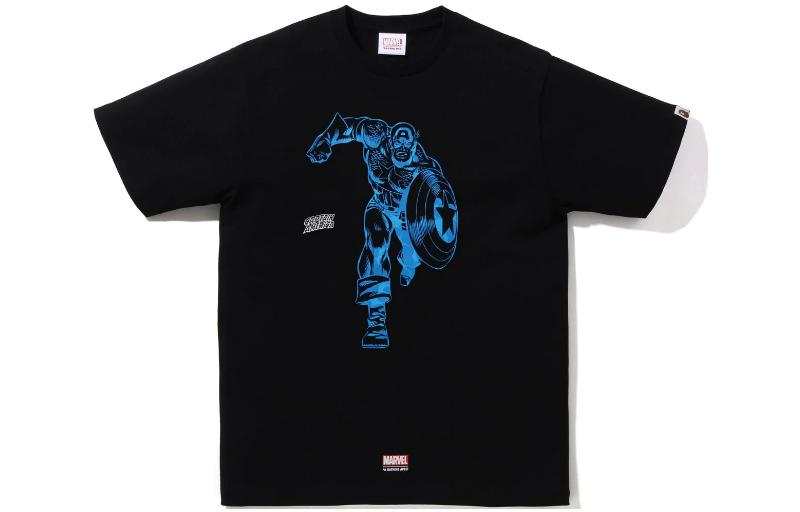 A BATHING APE Bape X Marvel Comics Captain America T Shirt