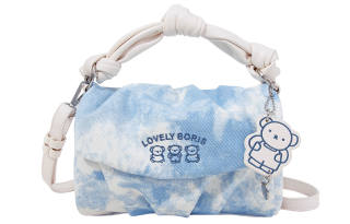 Miffy Canvas Cloud Bag, Pleated Bag, Canvas Bag, One Shoulder Handbag Small Women's Multicolor