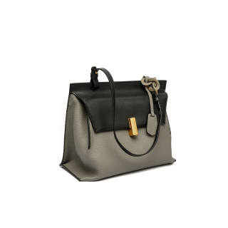 AJ AOIRJ Litchi Grain Genuine Leather Messenger Bag, Shoulder Bag Large Women's Black Gray/Khaki/Pine Green