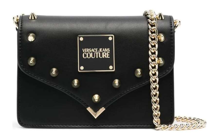 VERSACE JEANS COUTURE Polyester, Polyurethane Shoulder Bag, Crossbody Bag Regular Women's Black