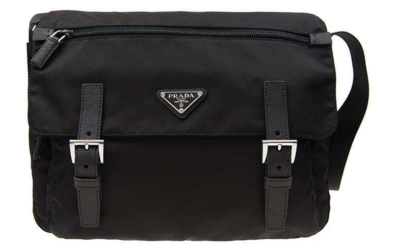 PRADA PRADA Nylon Messenger Bag, Shoulder Bag, Crossbody Bag Regular Men's Black