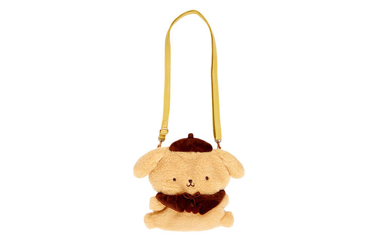 Sanrio Pompompurin Plush Crossbody Bags Unisex Yellow
