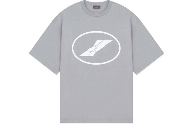WE11DONE T Shirts Unisex Gray Crew Neck Moderate Straight Fit