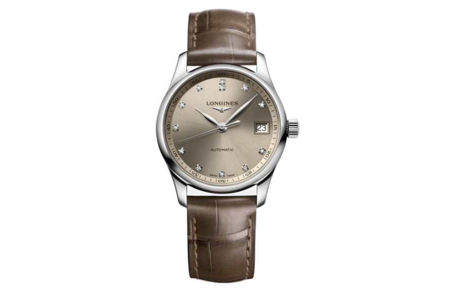 LONGINES Master Collection Automatic Mechanical Movement Women's Watch 34mm Coffee Watch Dial
