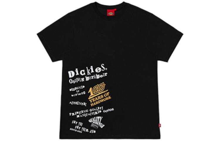 Dickies T Shirts Unisex Black Crew Neck Moderate Straight Fit
