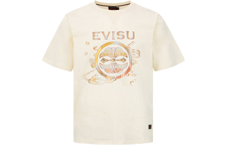 EVISU T Shirts Men's Crew Neck Moderate Straight Fit